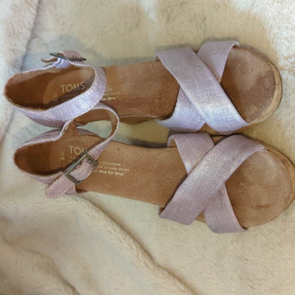Purple Toms Wedge Sandles